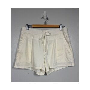 KUT from the Kloth Shorts Womens L White Linen Blend Pockets Beach Minimalist